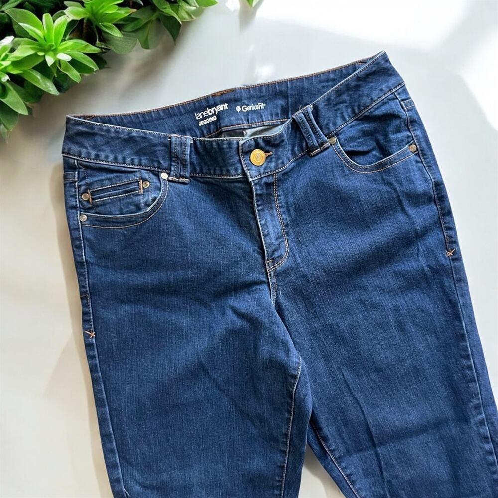 Lane Bryant Genius Fit Jeggings dark wash denim JeanS womens size 16 - Picture 3 of 10
